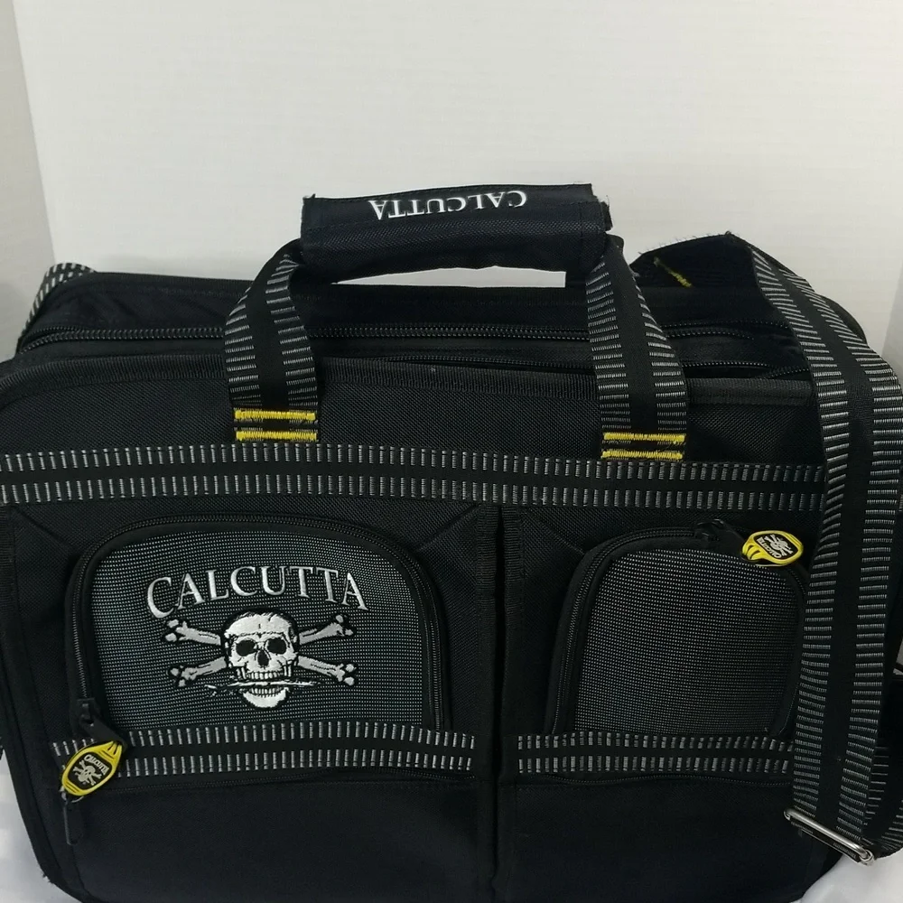 CALCUTTA BRIEFCASE/TRAVEL BAG LABTOP BAG IN BLACK CANVAS